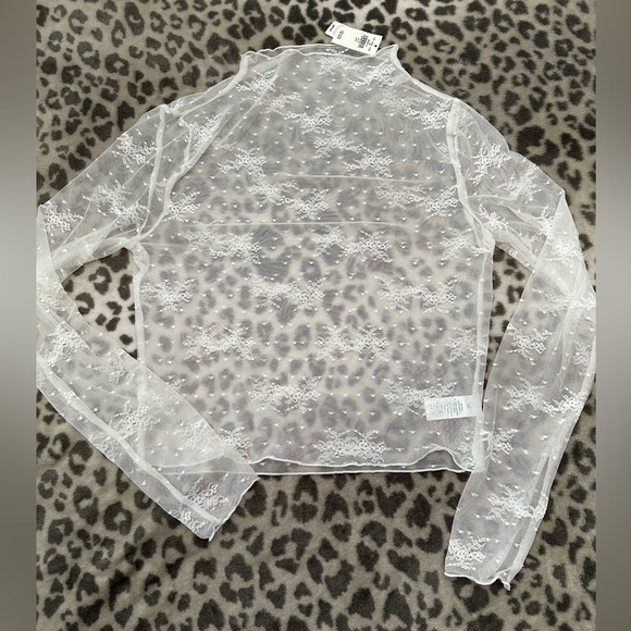 Aerie Level Up Lace Layering T-shirt in Soft Muslin Size Small - Picture 5 of 17